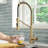 KRAUS Bolden 2-in-1 Commercial Style Pull-Down Single Handle Water Filter Kitchen Faucet for Reverse Osmosis or Water Filtration System-91893236