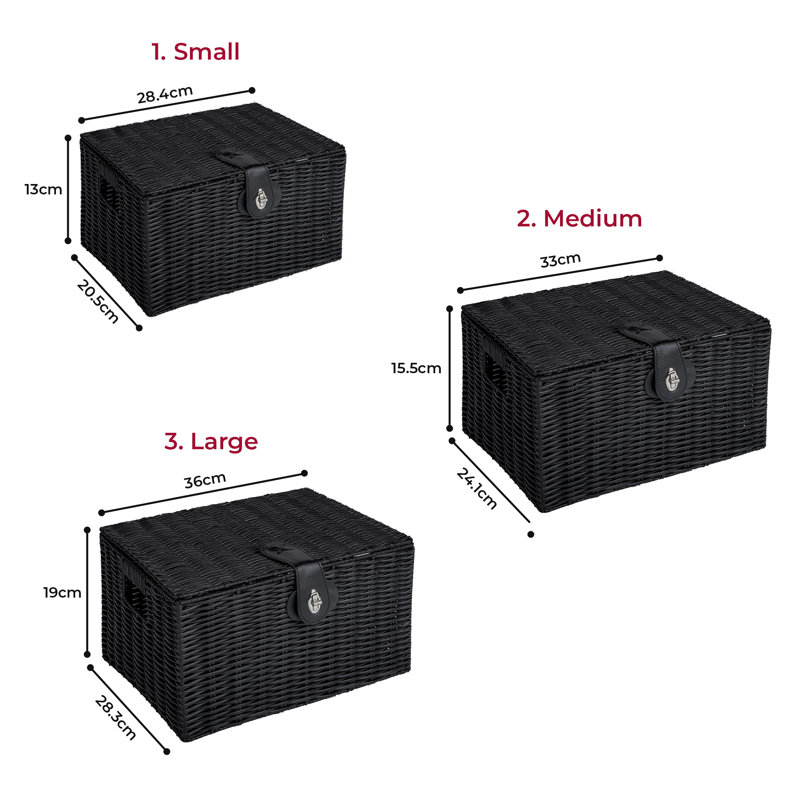 Beachcrest Home Maryam Decorative Basket, Black
