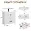 Ensemble de meuble-lavabo autoportant simple 30 po avec lavabo en céramique Lumina, blanc, contreplaqué de bois franc, portes à fermeture en douceur et rangement intérieur réglable-2129112190-2129112188