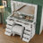 11-Drawer Vanity Set with LED Lights-1388742961
