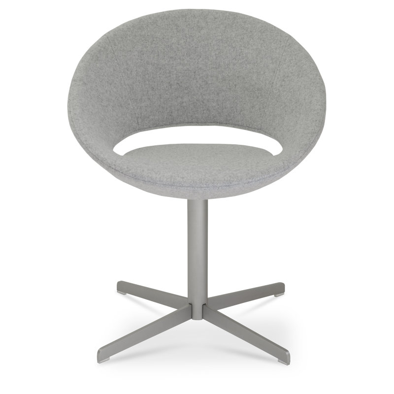 Chaise d'appoint Crescent 4 étoiles, Noir, Laine argentée