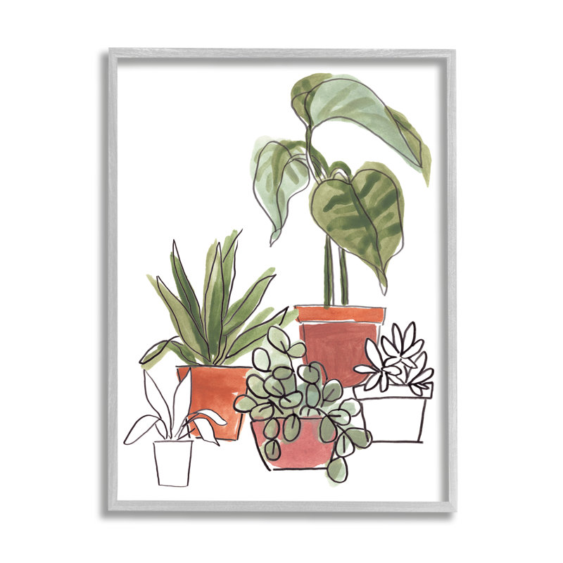 «Modern Modern Interior Nature Still Abstract Green Palms» par June Erica Vess, H 30 po x l 24 po x P 1,5 po