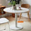 Table de salle à manger ronde en bois manufacturé blanc-693002422