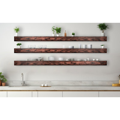 3 Piece Oak Floating Shelf