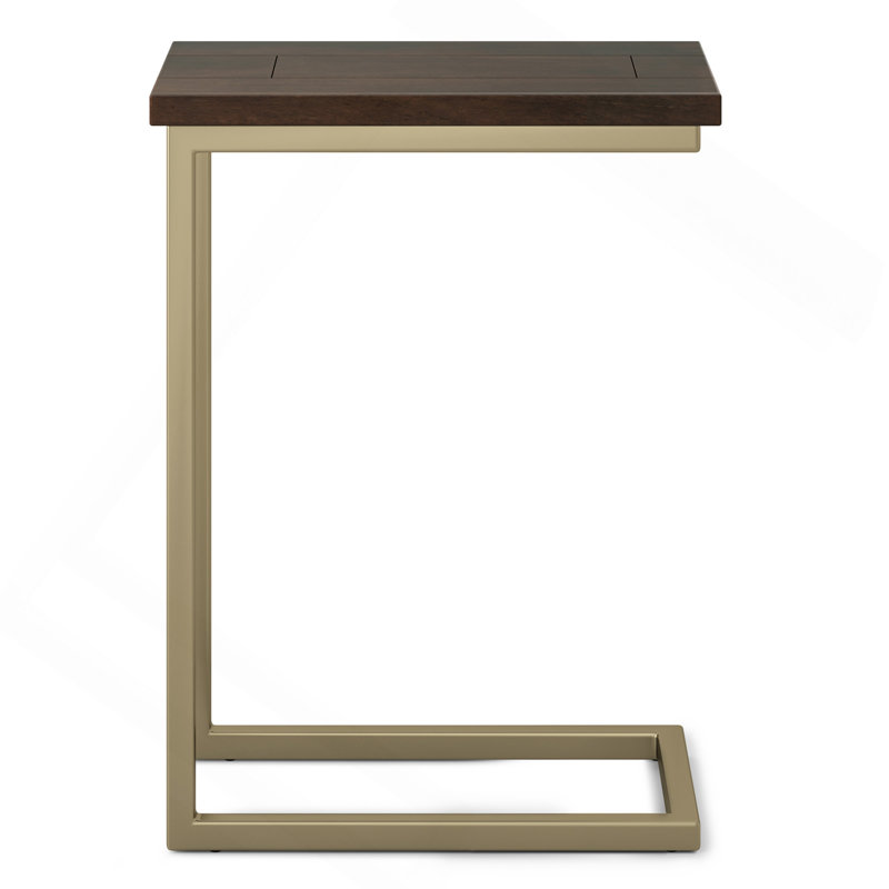 Table d'appoint C - brun foncé / or, Doré, Dark Brown