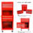 6 Rolling Tool Chest With Detachable Box - Metal, Red For Workshop Metal Storage 4 Wheels Cabinet-665365423