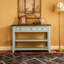 Console en bois de pin massif 48 po, table d'appoint moderne avec 3 tiroirs de rangement et 2 tablettes. Facile à assembler-703797305