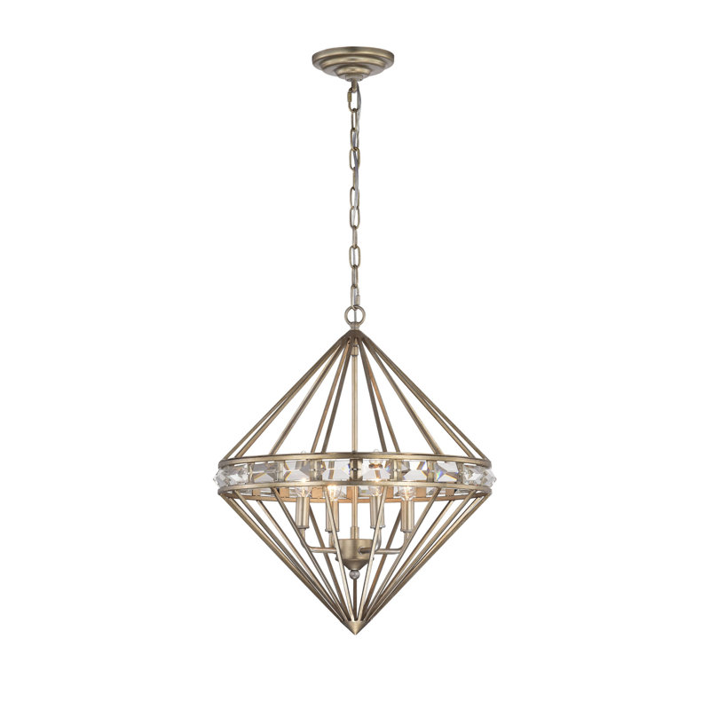 4 - Light Lantern Geometric Chandelier