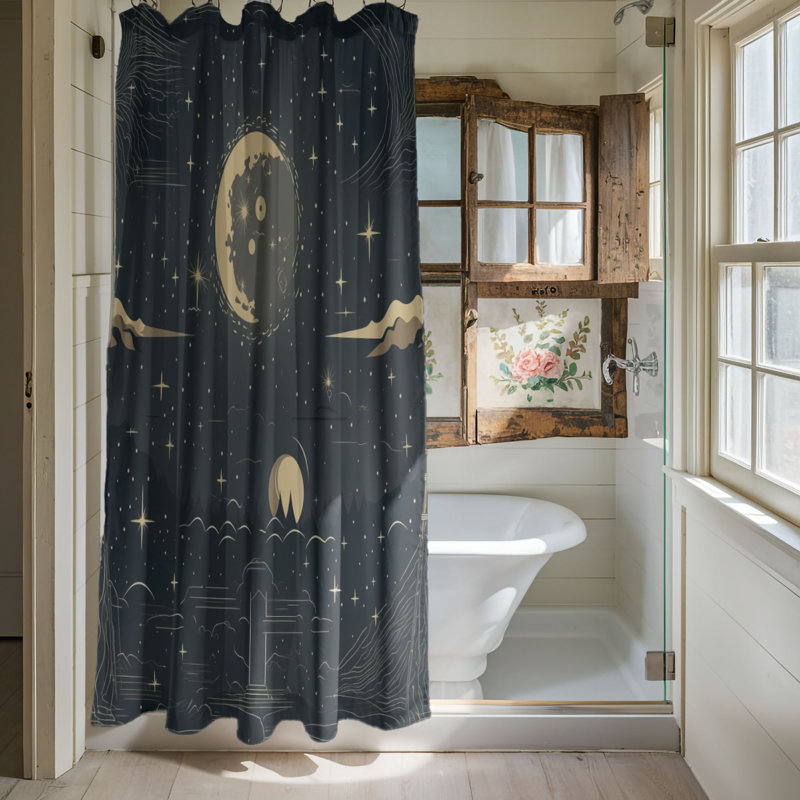 Rideau de douche Moonlit Vista - Premium, H 74 po x l 71 po