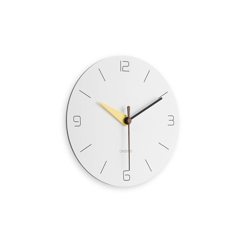 Wood Wall Clock, Yellow