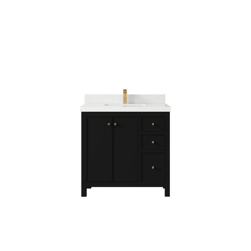 Ensemble de meuble-lavabo simple 36 po Chicago, Blanc