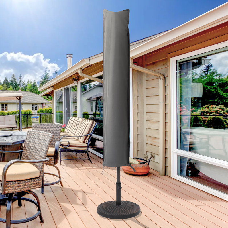 Outdoor Patio Umbrella Cover, Market Umbrella Cover, French Gray