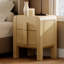 Ensemble de commode et de table de chevet Mid-Century moderne pour la chambre à coucher, ensemble de chambre à coucher 2 pièces avec profil incurvé, ensemble de commode en bois-199860280