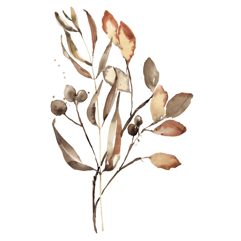 " Autumn's Bundle I " by Jennifer Goldberger Painting Print, 12" H x 8" W