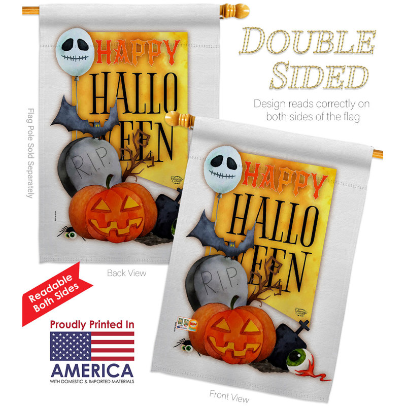 Ensemble de drapeaux 40 x 28 po Happy Halloween Spirit House