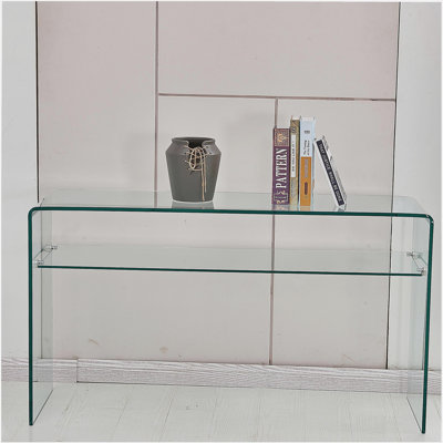 Table d'appoint en verre, table d'appoint en verre trempé transparent, table de coin ronde, table de canapé