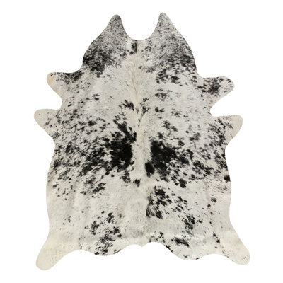 Tapis poivre et cuir de vache fabriqué à la main Chesney