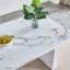 63"*35.4"*30" Inches Luxurious Marble Pattern MDF Dining Table - A Choice Of Subtle Luxury For Your Home.Create Your Exclusive Low-Key Luxury Space.-1271840567