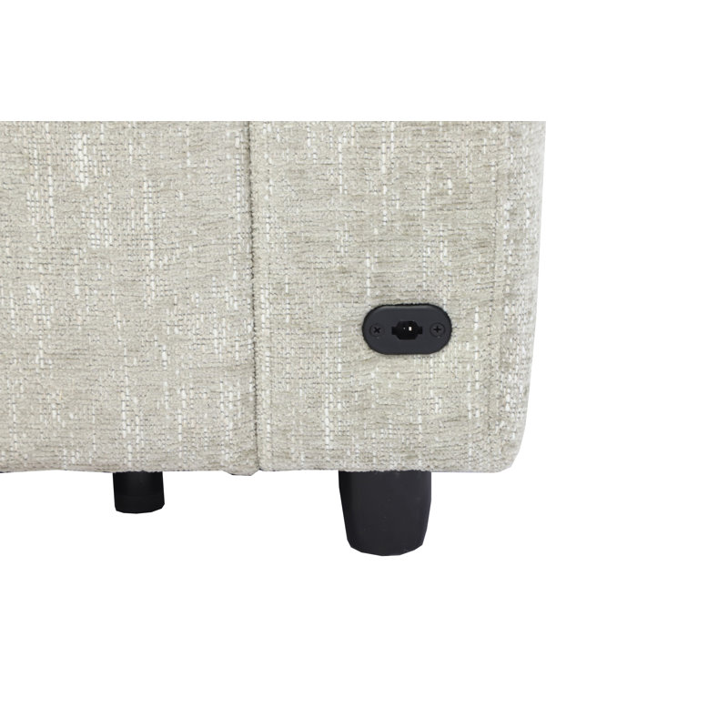 Canapé d'angle modulaire inclinable électrique 5 pièces, 36" H x 81" W x 81" D