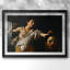 David avec la tête de Goliath (version de Vienne) - Caravage - reproduction encadrée avec passe-partout et verre - c. 1607-1756177396-1756177397-1756177399