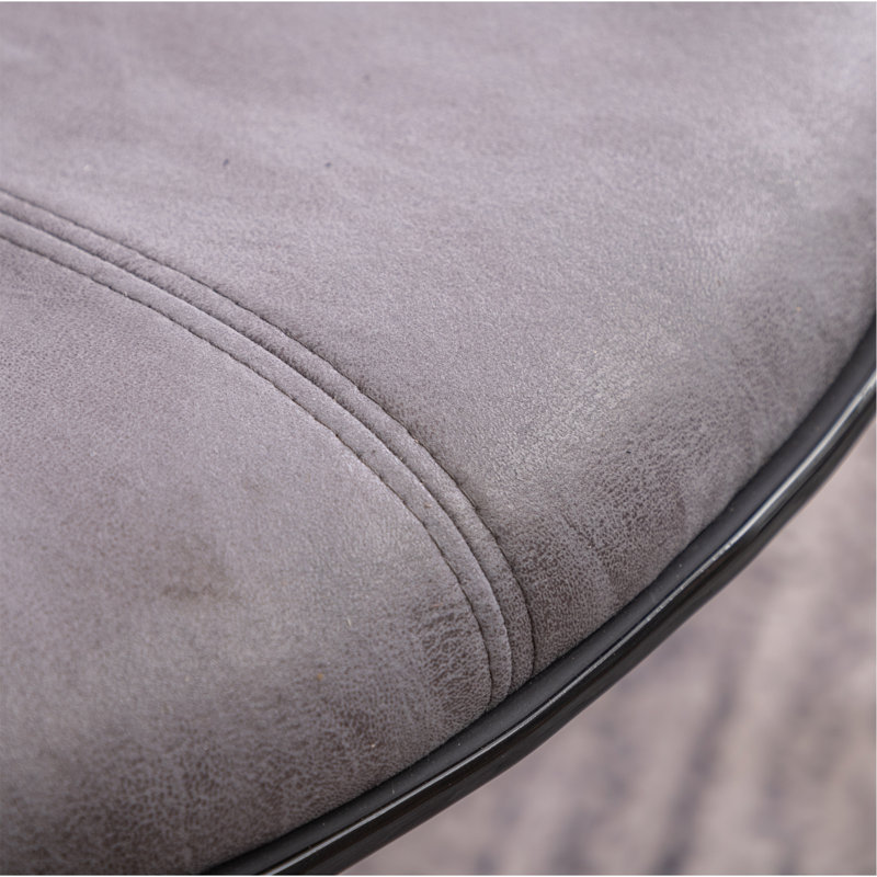 Ensemble de 2 tabourets pivotants réglables avec base chromée Weathered Upholstery Airlift, Gris