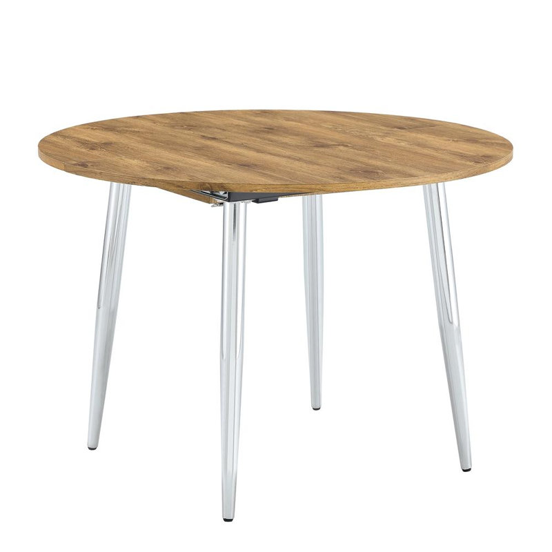 Round Dining Table (Silver,Wood)