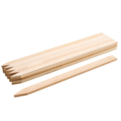 Wooden Garden Stakes, 36 x 0.5 x1.5 in Survey Grading Stakes, Garden Ground Stake with Sharp Point, Fir Wood Plant Support Stake, Sign Posts for Silt Fence Backyard Boundaries Baselines