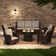 Arde 7-Person Outdoor Wicker Patio Set with Fire Pit Table & Swivel Chairs