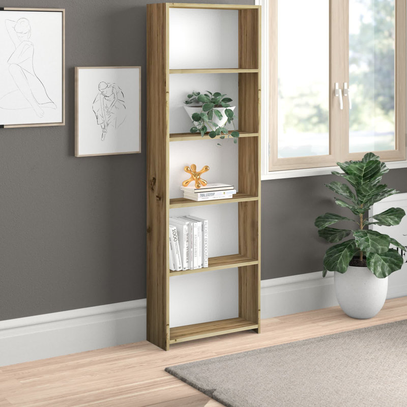 Clea 169cm H x 56cm W Standard Bookcase, Natural
