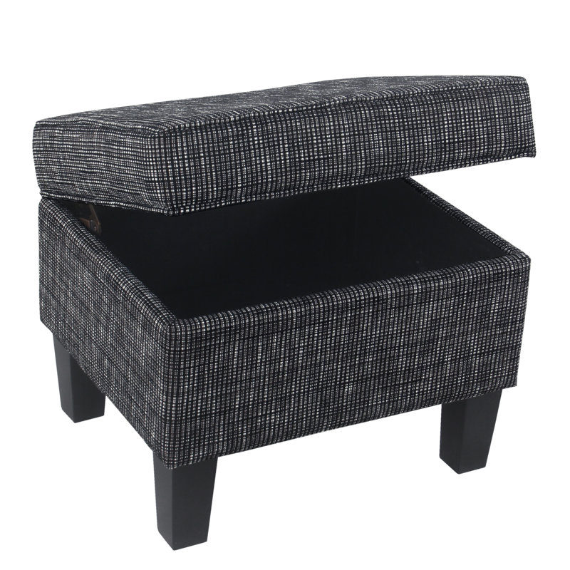 Repose-pieds avec rangement Gorton, Velours à motif tribal