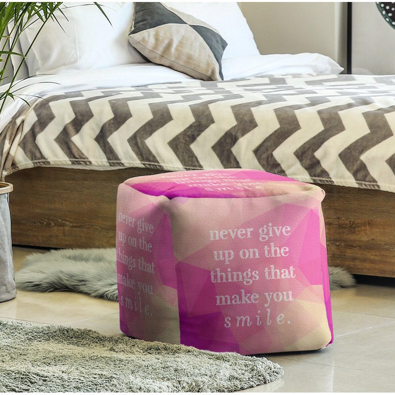 Repose-pieds cube, Diamant rose