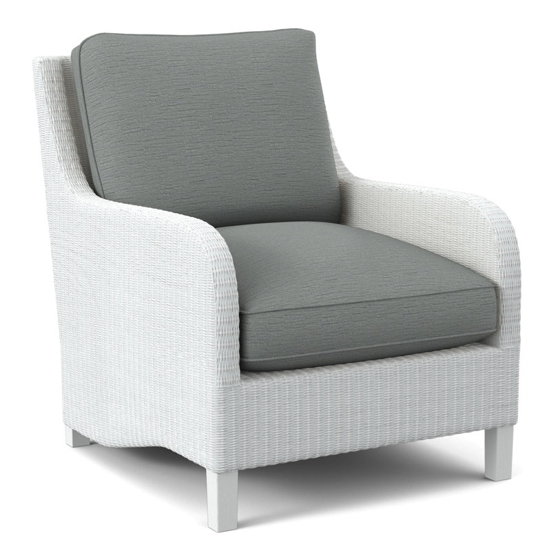 Gibraltar Armchair, Frost White, White Performance Fabric; 0851-94