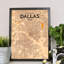 Dallas City Map - No Frame Print-695041135