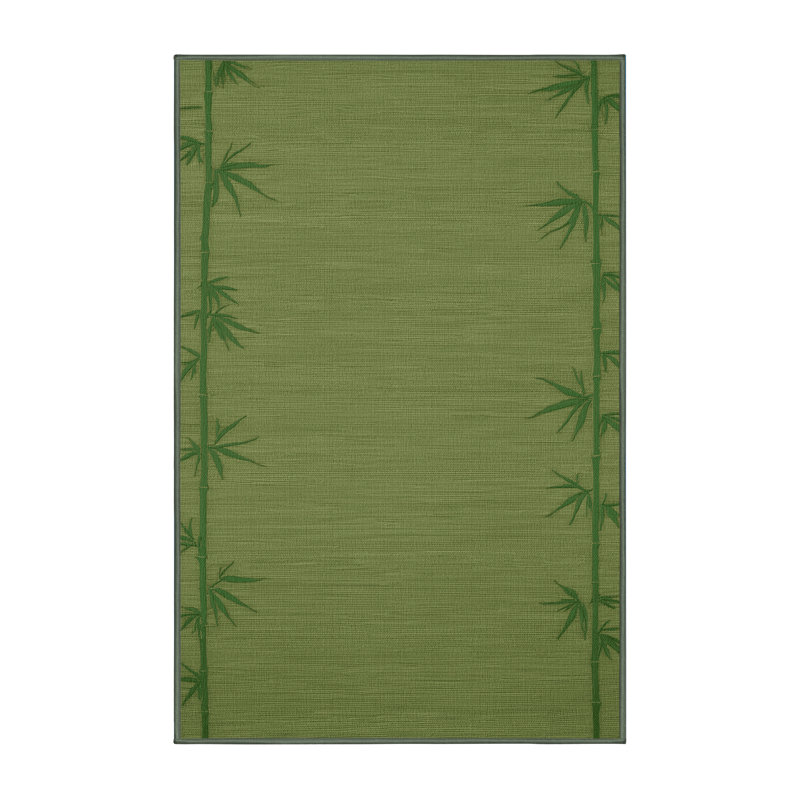 Tapis vert uni lavable à la machine, Rectangulaire 2 pi x 3 pi