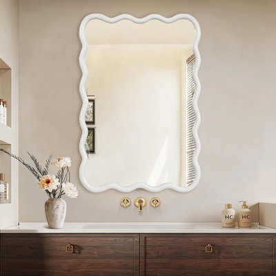 Miroir décoratif de couleur blanche 24 po x 36 po