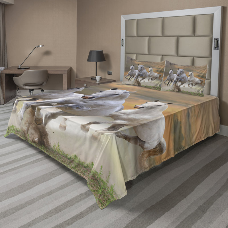 Microfiber Sheet Set, King Sheet Set + Fitted Sheet + 2 Pillowcases