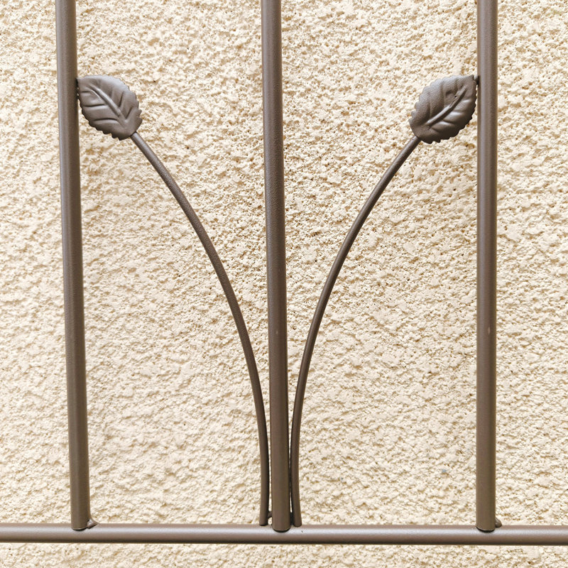 Ensemble de 2 treillis de jardin en métal 71 po x 17,7 po antirouille pour plantes grimpantes, Brun