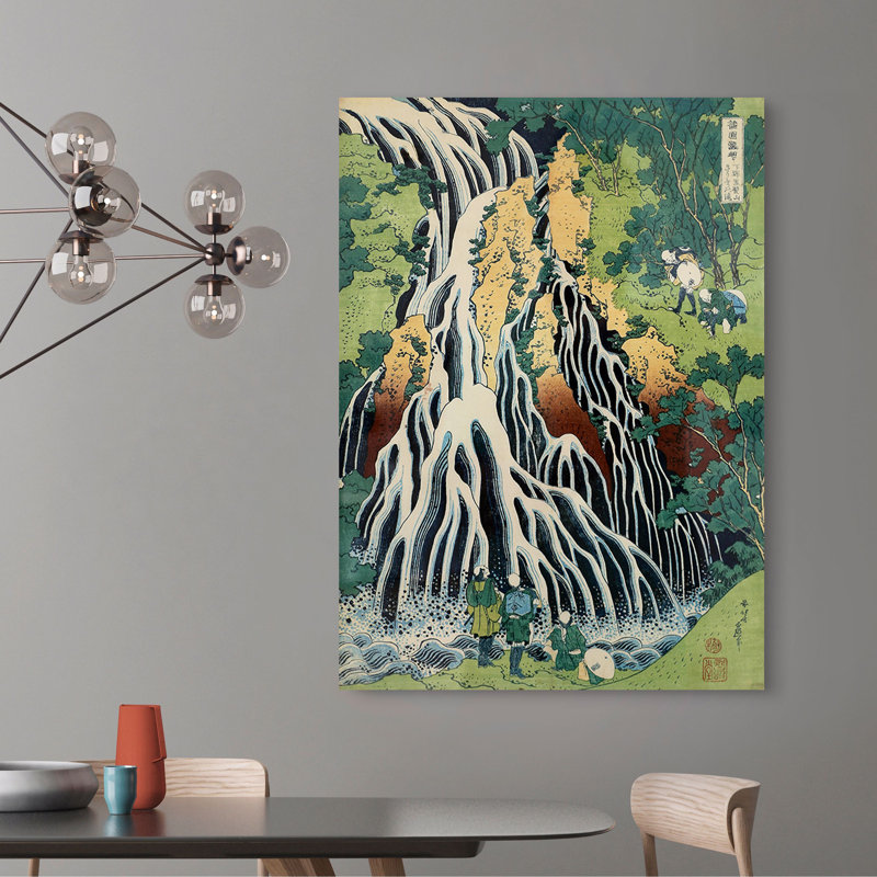 Kirifuki-No-Taki Waterfall by Katsushika Hokusai - Wrapped Canvas Print, 120cm H x 90cm W x 4cm D
