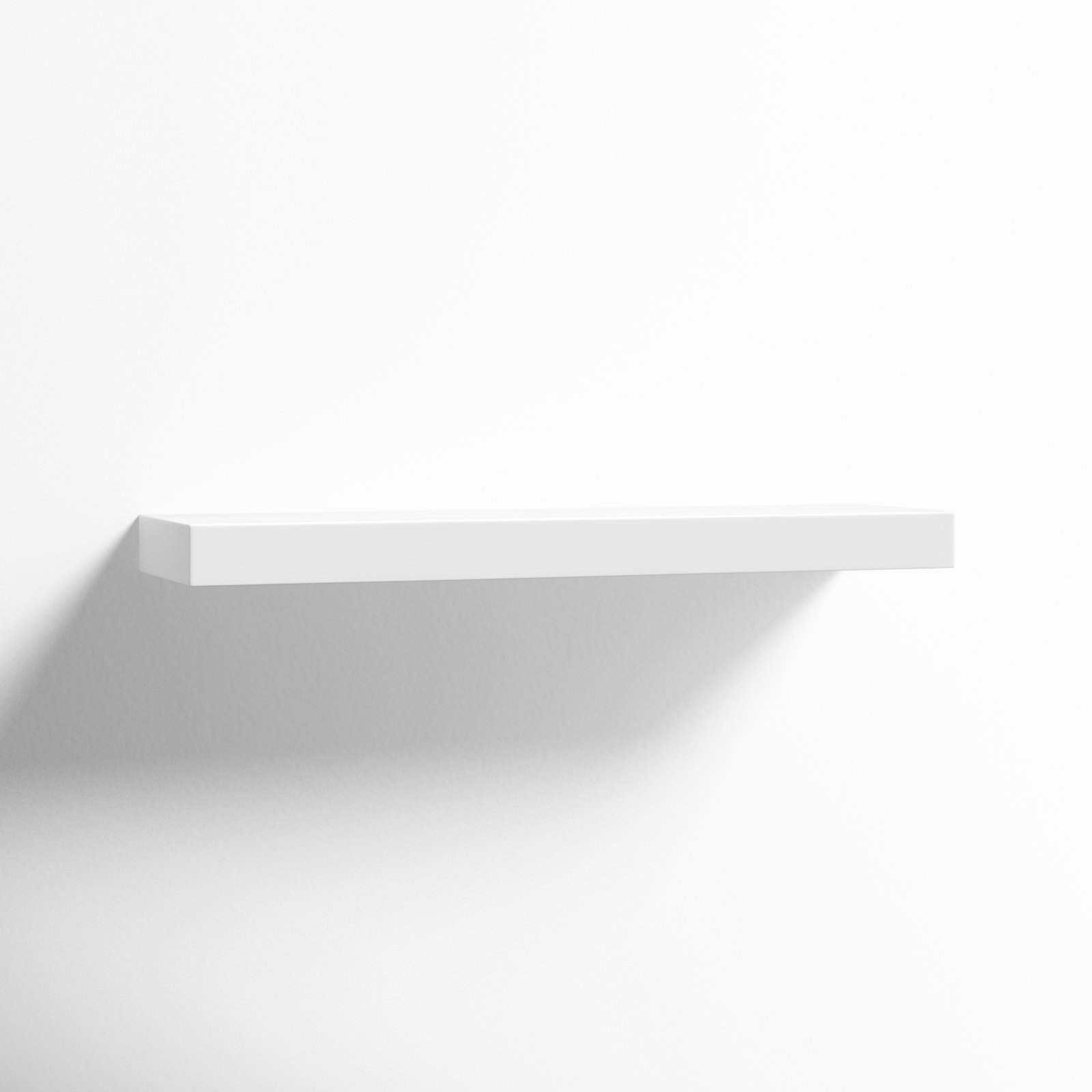 Sherice Floating Shelf, White, 1.97" H x 23.63" W x 10.24" D