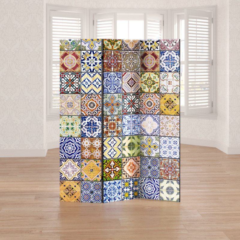 Monterry Colourful Mosaic Room Divider, 3