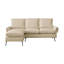 Canapé modulaire 81 po beige avec méridienne réversible, aspect cuir technique contemporain-808905960-808905962