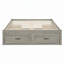 Lit plateforme double avec 6 tiroirs de rangement, gris antique-913842598-913842593