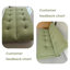Coussin en velours côtelé vert-63890109