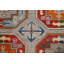 Tapis unique en laine noué à la main de style nouvel âge de 8 pi 2 po x 9 pi 7 po gris / rouge / bleu