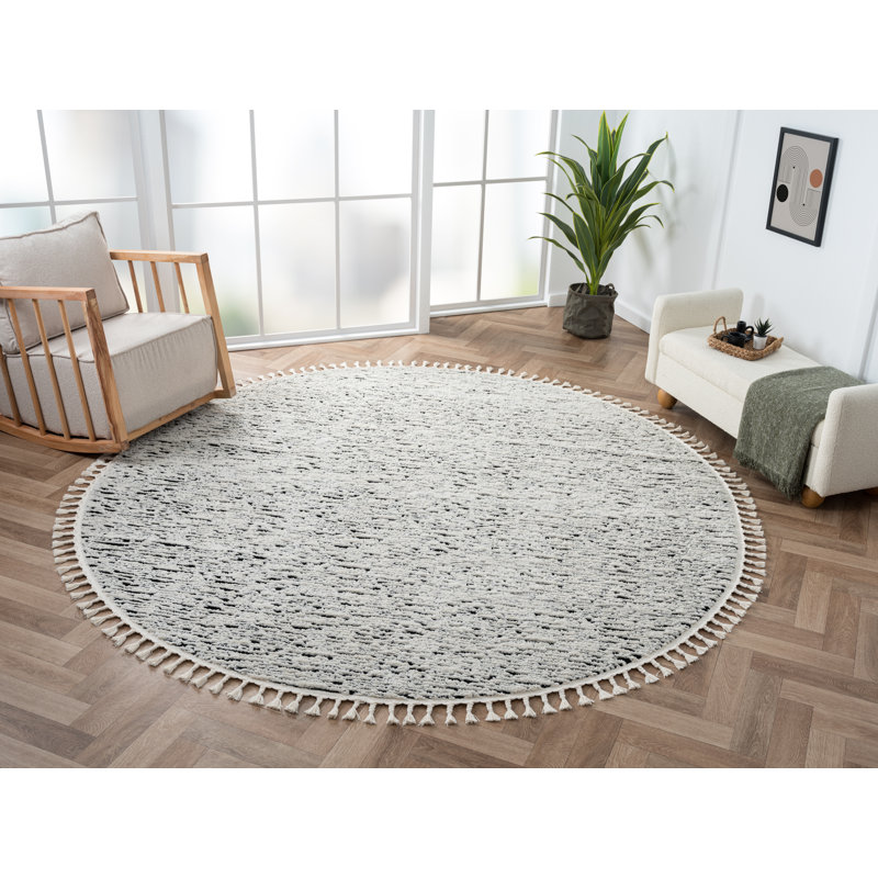 Spirit Tapis grey Rug, Round 240cm