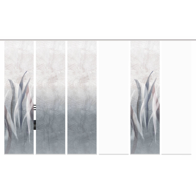 Room Darkening Sliding Panel, Gray -blue