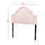 Tête de lit arquée en velours rose clair Leto H 56,21 po x l 39,03 po x P 2,23 po Leto-1181216017-1181216023