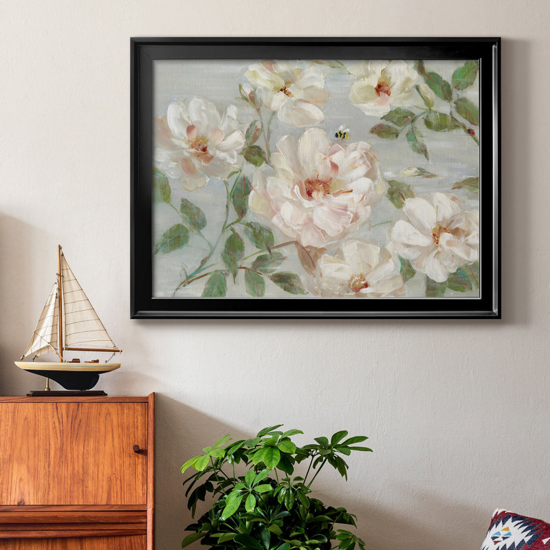 Summer Serenade - peinture encadrée, Toile encadrée noire, H 26,5 po x l 36,5 po x P 1,5 po