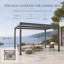 Pergola d'extérieur 10 'x 12' avec toit ajustable et cadre en aluminium renforcé-133662303-133662306