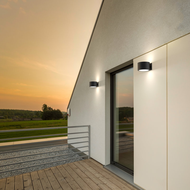 Lamar Metal and Aluminium LED Wall Light, Black, 45W